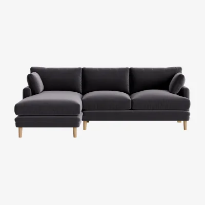 Loaf Squisharoo Chaise Sofa, Extra Large Left Hand (Wire Wool Clever Velvet)