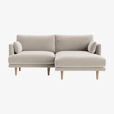 Loaf Jeffers Chaise Sofa, Large Right Hand (Warm Dough Clever Velvet)
