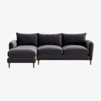 Loaf Squishmeister Chaise Sofa, Extra Large Left Hand (Wire Wool Clever Velvet)
