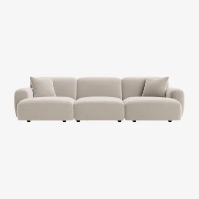 Loaf Squishblocks Chaise Movie  Sofa (Warm Dough Clever Velvet)