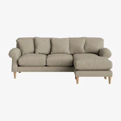 Loaf Crumpet Chaise Sofa, Large Right Hand (Seeded Sourdough Clever Boucle)