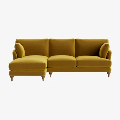 Loaf Smithy Chaise Sofa, Extra Large Left Hand (Honey Pot Clever Velvet)