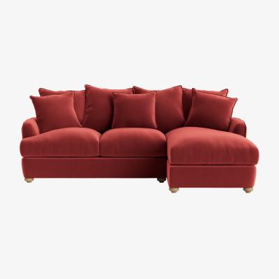 Loaf Smooch Chaise Sofa - Large Left Hand - Clever Velvet - Rocking Horse