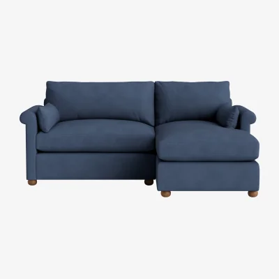 Loaf Queenie Chaise Sofa, Large Right Hand (Sloe Berry Bush Clever Cotton)