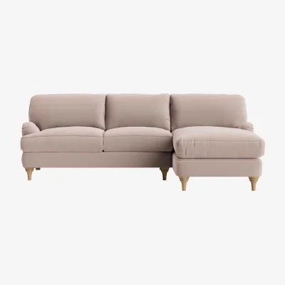 Loaf Jonesy Chaise Sofa, Extra Large Right Hand (Ballet Slipper Clever Velvet)