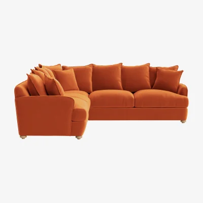Loaf Smooch Corner Sofa, Even Sided (Bobbing Buoy Clever Velvet)