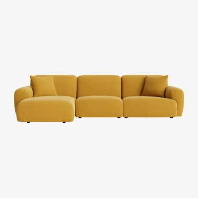 Loaf Squishblocks Modular Chaise Sofa, Large Left Hand (Butter Drip Clever Linen)