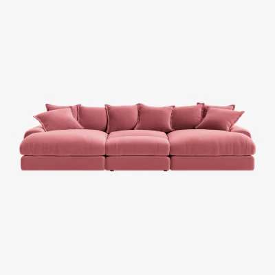 Loaf Wodge Chaise Movie Sofa (Jam Sandwich Clever Velvet)