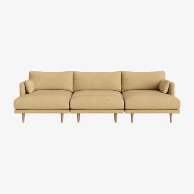 Loaf Jeffers Chaise Cinema Sofa (Straw Hat House Fabric)