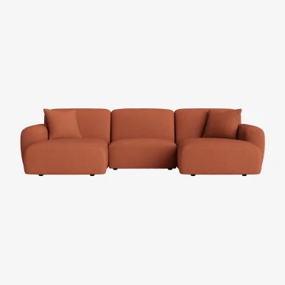 Loaf Squishblocks Modular Chaise Sofa, Udoch (Candied Peel Clever Slubby Linen)