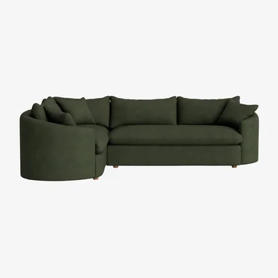 Loaf Curvella Corner Sofa, Large Left Hand (Woody Walk Clever Cotton)