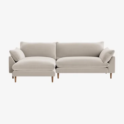 Loaf Slow Riser Chaise, Extra Large Left Hand (Warm Dough Clever Velvet)