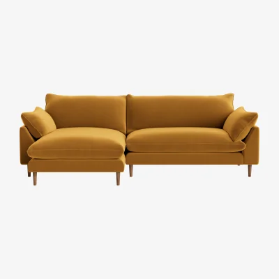 Loaf Slow Riser Chaise, Extra Large Left Hand (Butterscotch Clever Velvet)