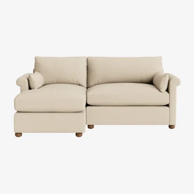Loaf Queenie Chaise Sofa, Large Left Hand (Sandy Shoe Clever Slubby Linen)