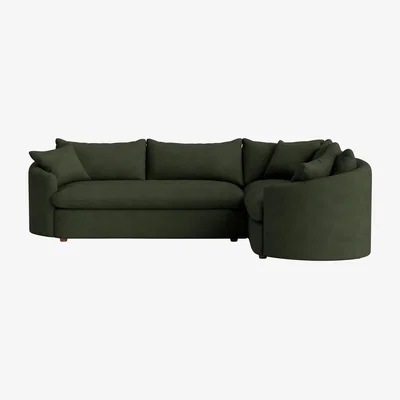 Loaf Curvella Corner Sofa, Large Right Hand (Woody Walk Clever Cotton)