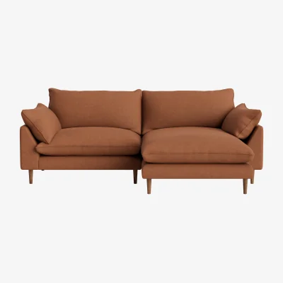 Loaf Slow Riser Chaise, Large Right Hand (Cinnamon Bun Clever Linen)