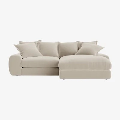 Loaf Wodge Modular Chaise Sofa, Med Rh (Blotting Paper Clever Velvet)
