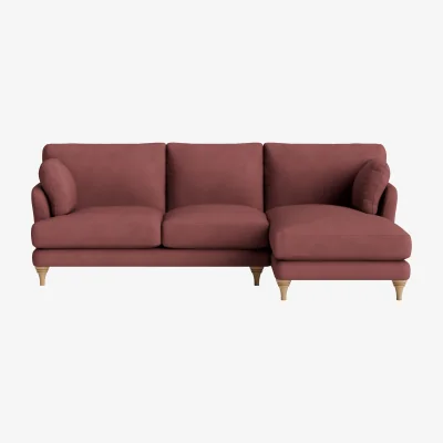 Loaf Smithy Chaise Sofa, Extra Large Right Hand (Berry Jelly Clever Cotton)