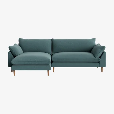 Loaf Slow Riser Chaise, Extra Large Left Hand (Puddle Clever Linen)