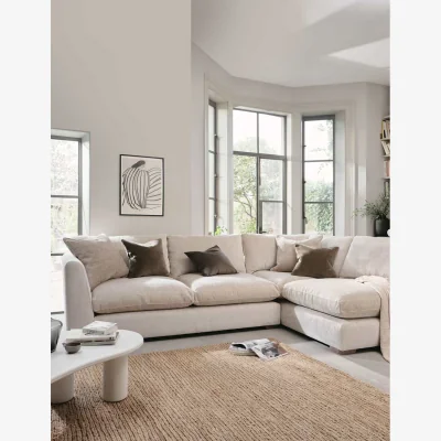 Marks & Spencer BARKER AND STONEHOUSE Palmer Textured Chenille Corner Sofa Neutral