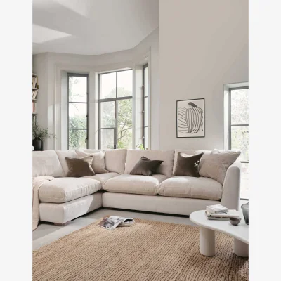 Marks & Spencer BARKER AND STONEHOUSE Palmer Textured Chenille Left Hand Corner Sofa Neutral
