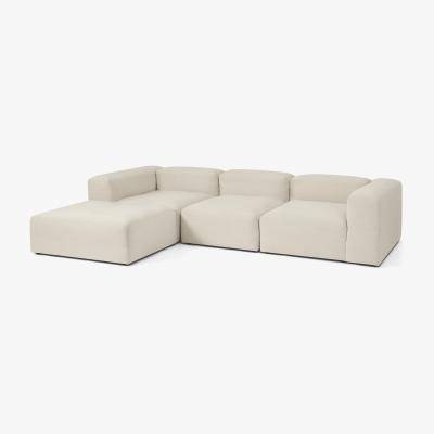Made.com Livienne Chaise End Corner Sofa, Natural Hazel Weave