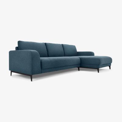 Made.com Luciano Right Hand Facing Chaise End Corner Sofa, Orleans Blue