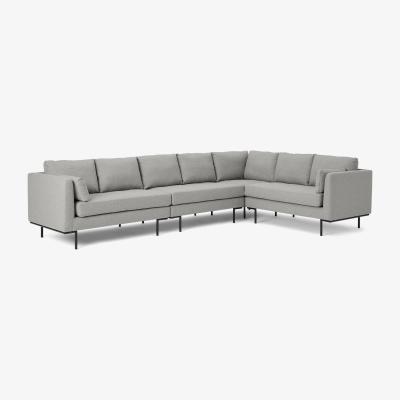 Made.com Harlow 4 Seater Right Hand Facing Corner Dining Sofa, Mountain Grey