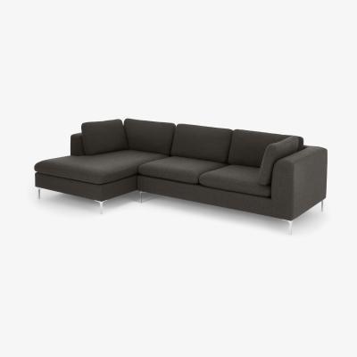 Made.com Monterosso Left Hand Facing Chaise End, Oyster Grey