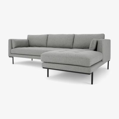 Made.com Harlow Right Hand Facing Chaise End Corner Sofa, Mountain Grey