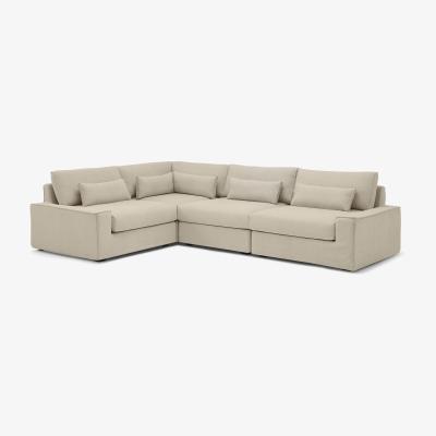 Made.com Trent Loose Cover Corner Sofa, Natural Cotton & Linen Mix