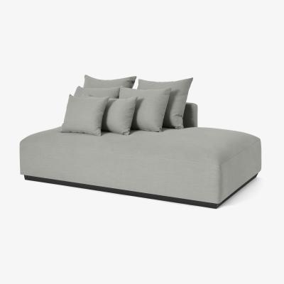 Made.com Laurin Right Hand Facing Wide Chaise End Sofa Unit, Frost Grey Linen
