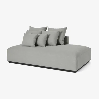 Made.com Laurin Right Hand Facing Wide Chaise End Sofa Unit, Frost Grey Linen