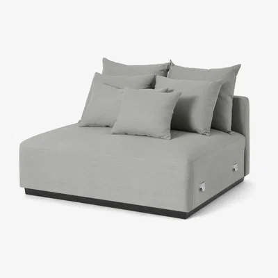 Made.com Laurin Middle Sofa Unit, Frost Grey Linen