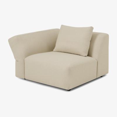 Made.com Jacklin Left Hand Facing Modular Armchair, Natural Recycled Weave