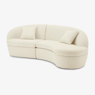 Made.com Reisa Right Hand Facing Chaise End Sofa, Whitewash Boucle