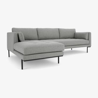 Made.com Harlow Left Hand Facing Chaise End Corner Sofa, Mountain Grey 