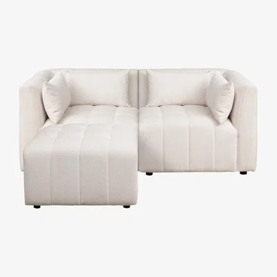 My Furniture Essen Two Seat Corner Sofa – Cream Chenille