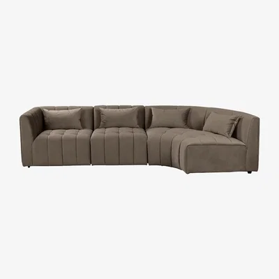 My Furniture Essen Right Hand Curved Corner Sofa – Carbon