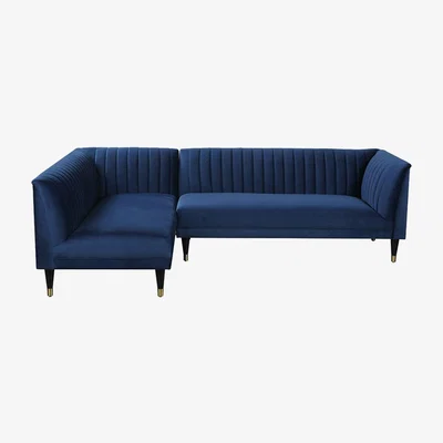 My Furniture Baxter  Left Hand Corner Sofa – Navy Blue