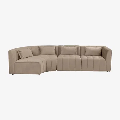 My Furniture Essen Left Hand Curved Corner Sofa – Taupe