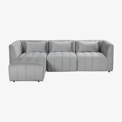 My Furniture Essen Three Seat Corner Sofa – Dove Grey
