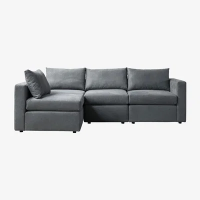 My Furniture Miller Three Seat Corner Sofa - Left or Right Hand – Charcoal