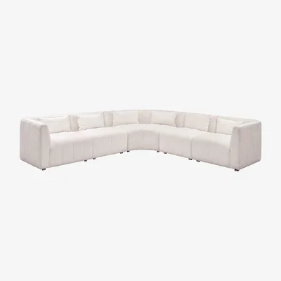 My Furniture Essen Large Corner Sofa – Cream Chenille