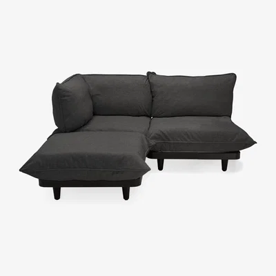 Made in Design Paletti set Corner sofa - / Left-hand armrest - L 180 cm by Fatboy Grey