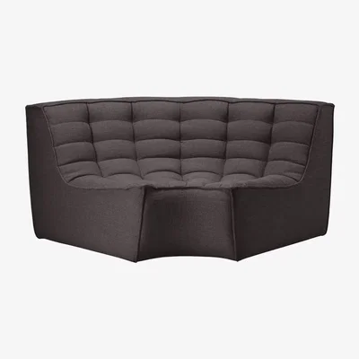 Made in Design N701 Sofa UK Version textile grey / UK Version - 90° rounded corner Unit - L 120 cm - Ethnicraft