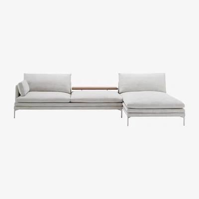 Made in Design William Corner sofa - Fabric - L 328 cm - Right angle by Zanotta Grey