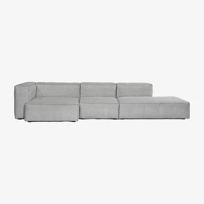 Made in Design Soft Mags Corner sofa - Left armrest - L 314 cm by Hay Grey