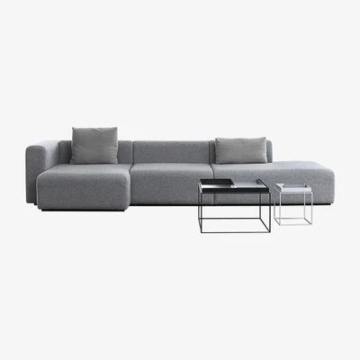 Made in Design Mags Corner sofa - L 342 cm - Left armrest by Hay Grey