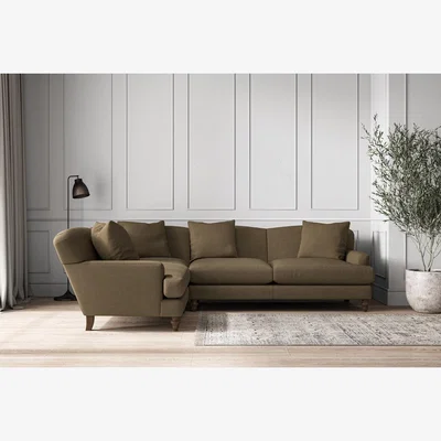 Nkuku Nkuku Deni Right Hand Corner Sofa | Make To Order | Super Grand | Brera Linen Chestnut